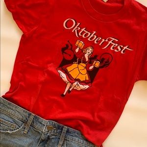 Vintage red Zinzinnati Oktoberfest Cincinnati tee